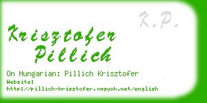 krisztofer pillich business card